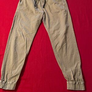 American Eagle SZ S Beige Elastic Hem Drawstring Jogger Pants